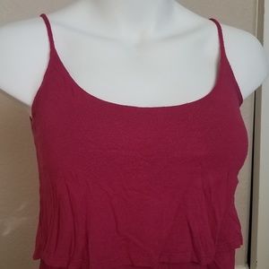 Maroon crop tank